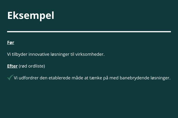 Eksempel fra den røde ordliste